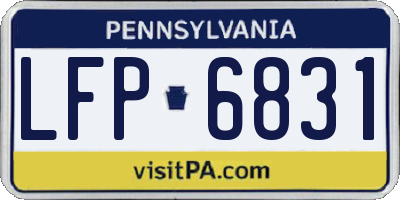 PA license plate LFP6831