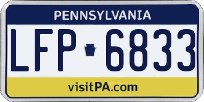 PA license plate LFP6833