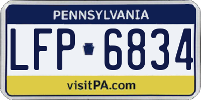PA license plate LFP6834