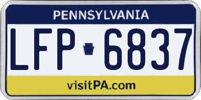 PA license plate LFP6837