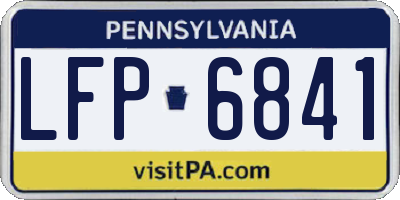 PA license plate LFP6841