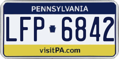 PA license plate LFP6842