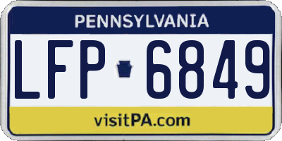 PA license plate LFP6849