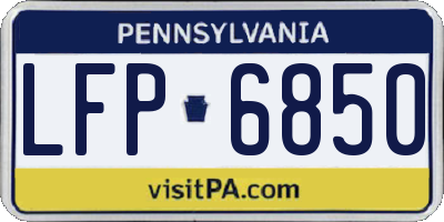 PA license plate LFP6850