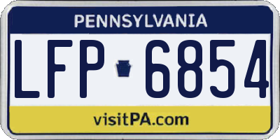 PA license plate LFP6854