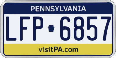 PA license plate LFP6857