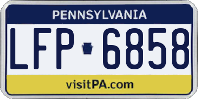 PA license plate LFP6858