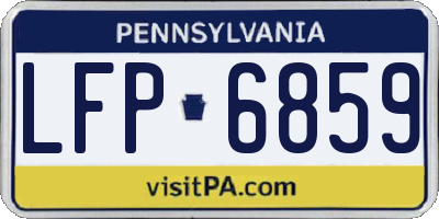 PA license plate LFP6859