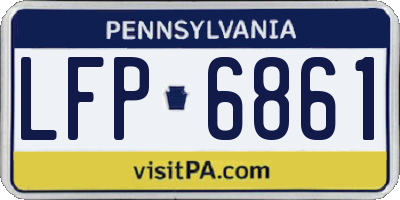 PA license plate LFP6861