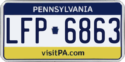 PA license plate LFP6863