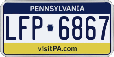 PA license plate LFP6867