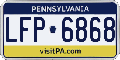 PA license plate LFP6868