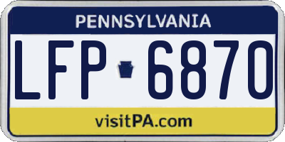PA license plate LFP6870