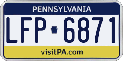 PA license plate LFP6871