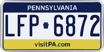 PA license plate LFP6872