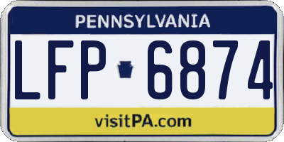PA license plate LFP6874