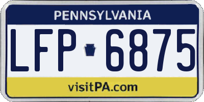 PA license plate LFP6875