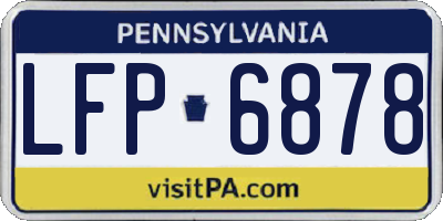 PA license plate LFP6878