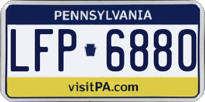 PA license plate LFP6880