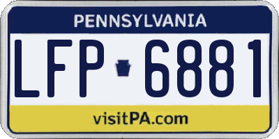 PA license plate LFP6881