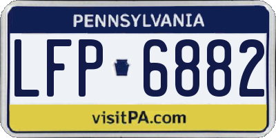 PA license plate LFP6882