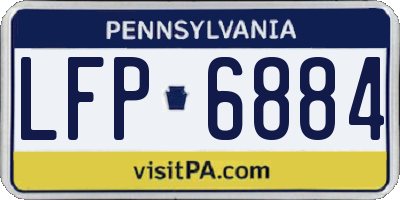 PA license plate LFP6884
