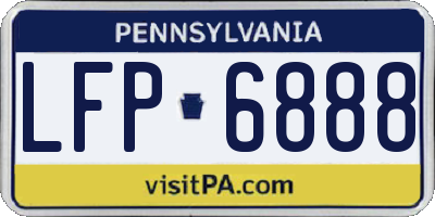 PA license plate LFP6888