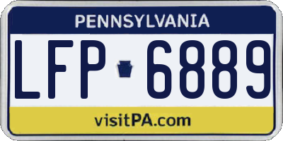 PA license plate LFP6889