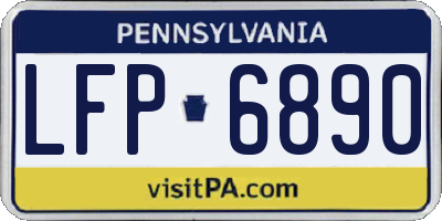 PA license plate LFP6890