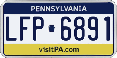 PA license plate LFP6891