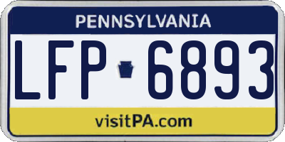 PA license plate LFP6893