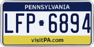 PA license plate LFP6894