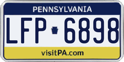 PA license plate LFP6898