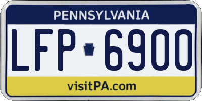 PA license plate LFP6900