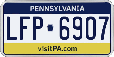 PA license plate LFP6907
