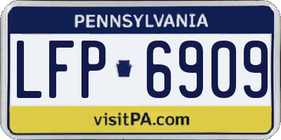PA license plate LFP6909