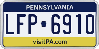 PA license plate LFP6910