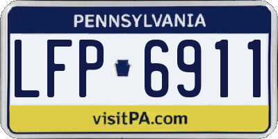 PA license plate LFP6911