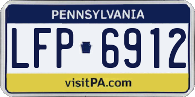 PA license plate LFP6912