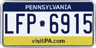 PA license plate LFP6915