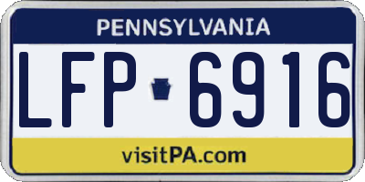 PA license plate LFP6916