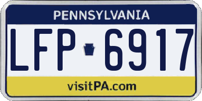 PA license plate LFP6917