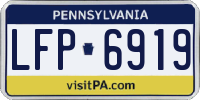 PA license plate LFP6919