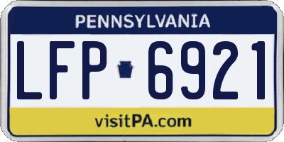 PA license plate LFP6921