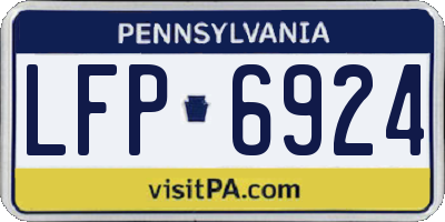 PA license plate LFP6924