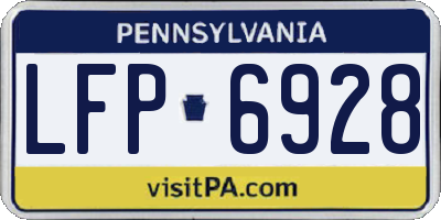 PA license plate LFP6928