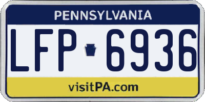PA license plate LFP6936