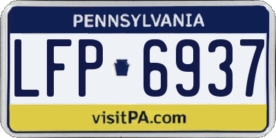 PA license plate LFP6937