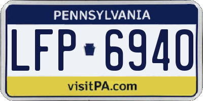 PA license plate LFP6940
