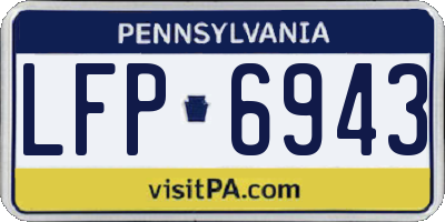 PA license plate LFP6943